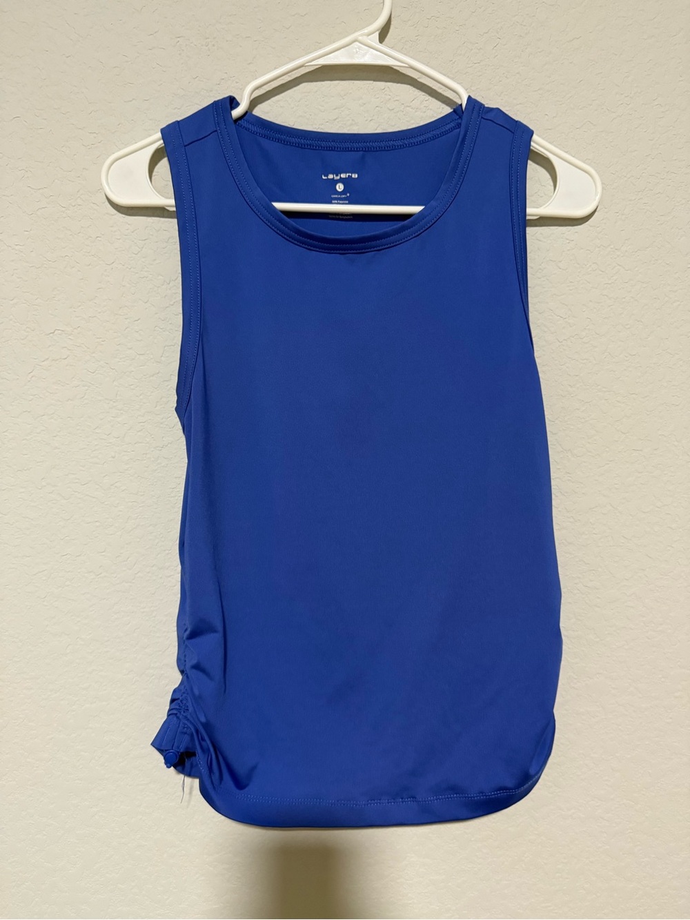 Layer 8 Royal Blue Sleeveless Tank with Side Ruching